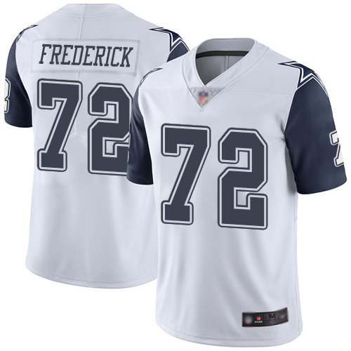 Men Dallas Cowboys Limited White Travis Frederick #72 Rush Vapor Untouchable NFL Jersey